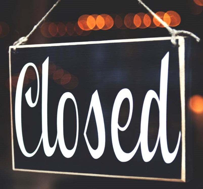 Image of closed sign