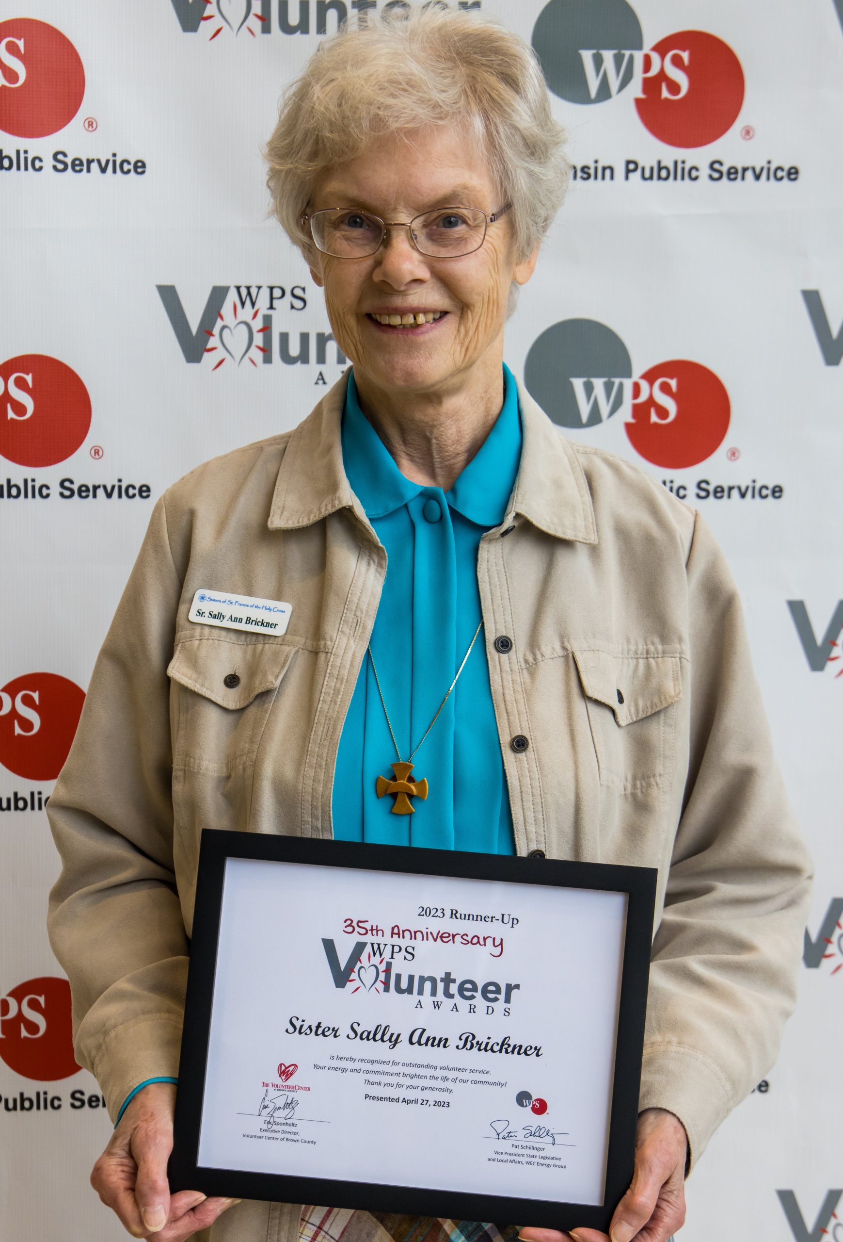 Heart of Gold runner-up - Sister Sally Ann Brickner